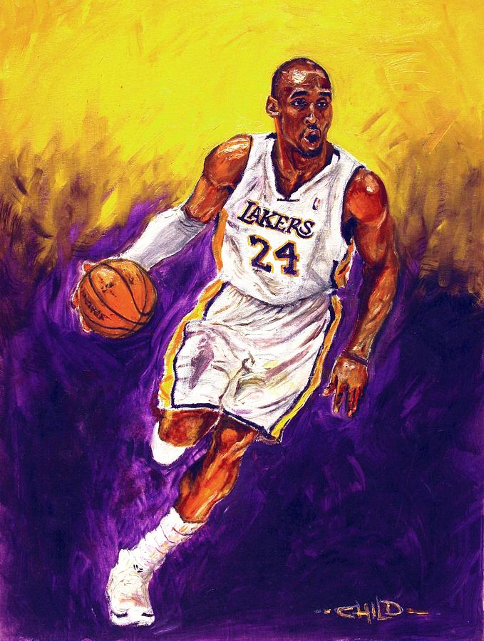 679x900 Kobe Painting By Brian Child - Kobe Bryant Painting