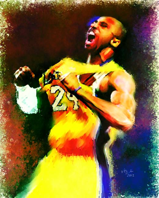 520x650 Kobe Bryant, Los Angeles Lakers, Nba - Kobe Bryant Painting