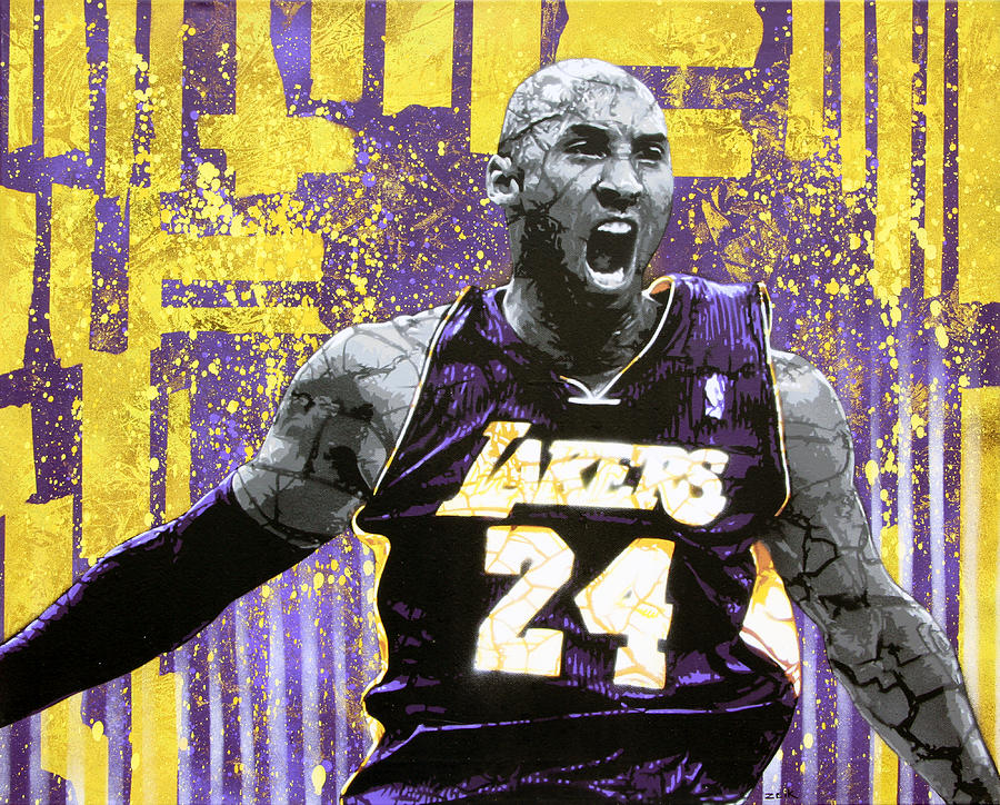900x724 Kobe The Destroyer Painting By Bobby Zeik - Kobe Painting