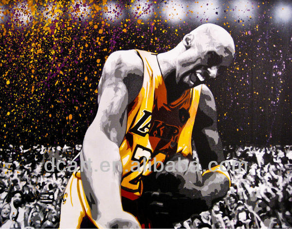 600x471 Custom Abstract Modern Art Kobe Bryant Painting - Kobe Painting