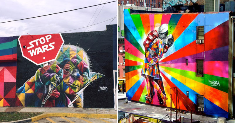 800x420 The Kaleidoscope Street Art Portraits Of Eduardo Kobra (24 Photos - Kobra Painting