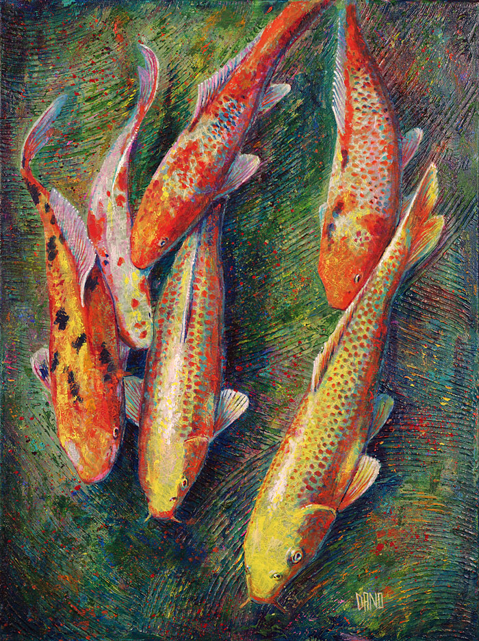 Koi Fish Painting On Canvas At Paintingvalley Com Explore Collection