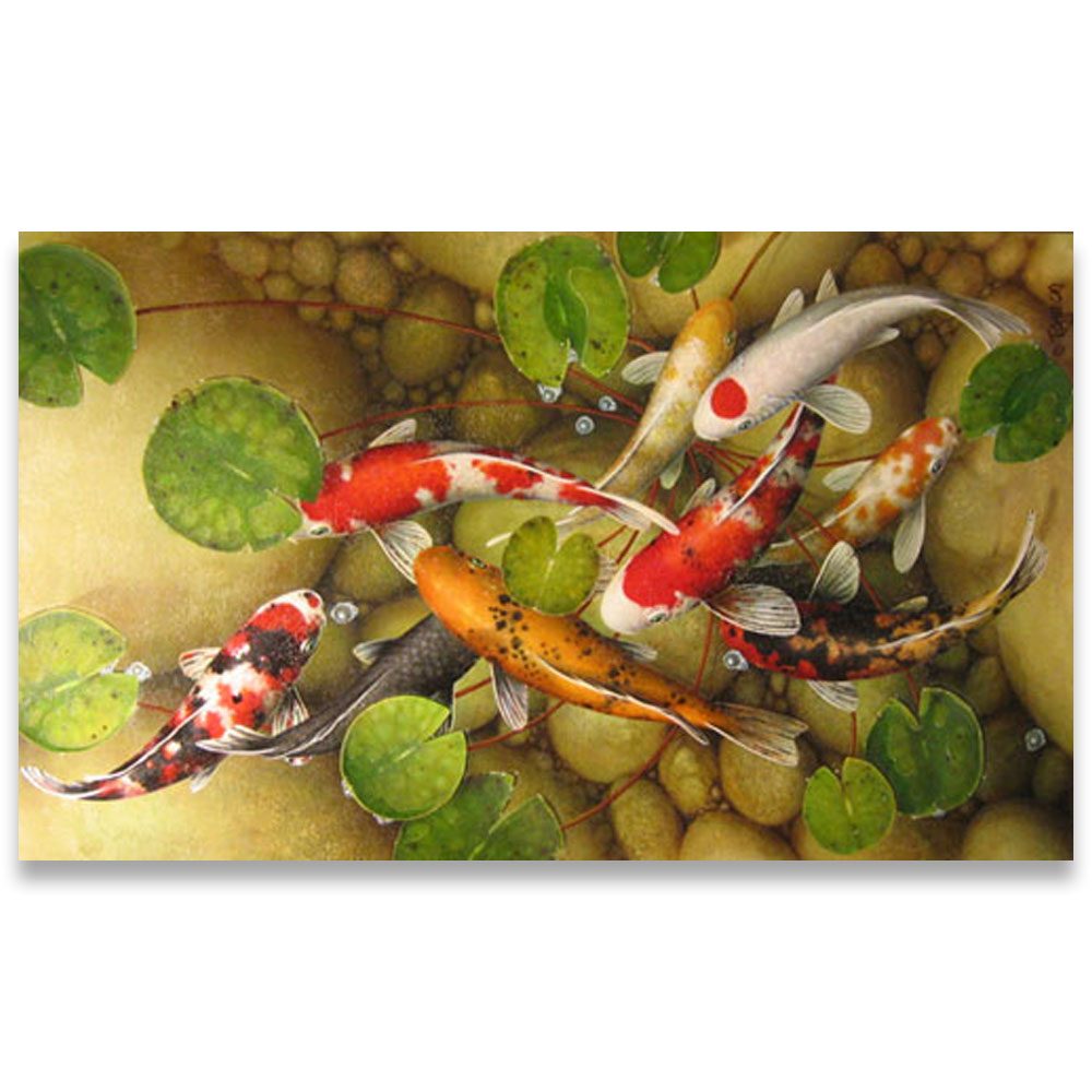 Koi Fish Painting On Canvas at PaintingValley.com | Explore collection ...