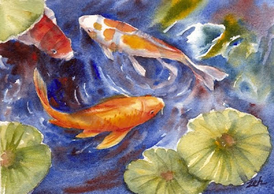 Koi Fish Painting Watercolor at PaintingValley.com | Explore collection ...