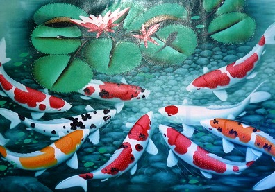 396x277 Koi Oil Painting P21 - Koi Oil Painting