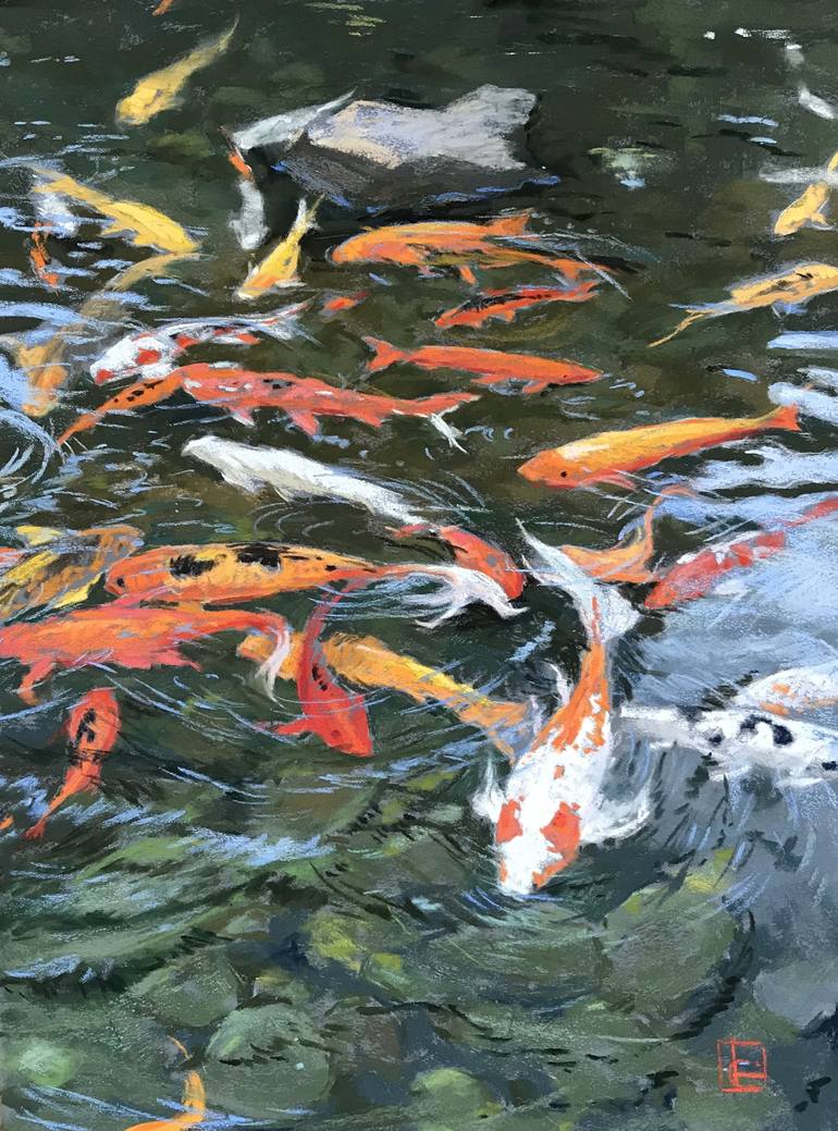 770x1039 Saatchi Art Koi Painting By Lisa Gleim - Koi Painting