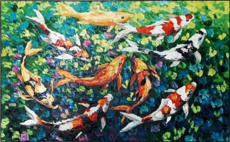 770x477 Saatchi Art Samurai Koi Painting By Austin Pun - Koi Painting