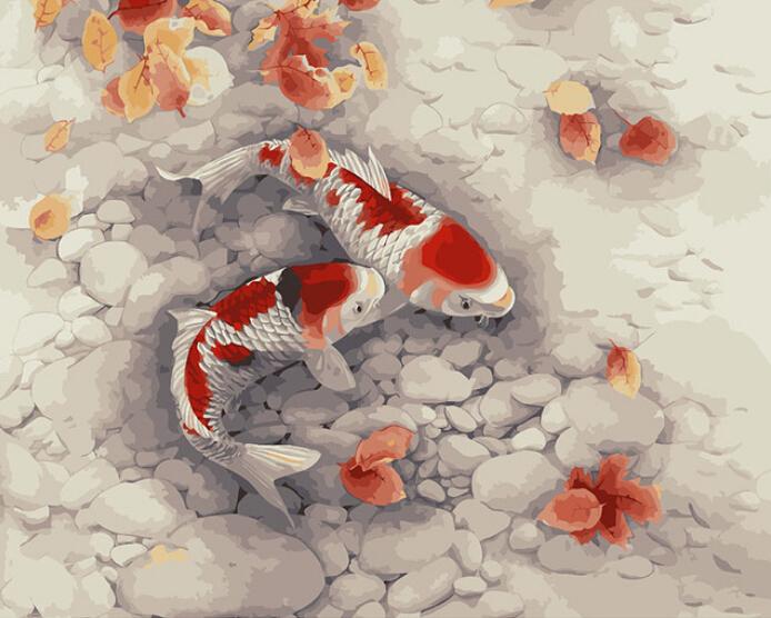 694x556 Japanese Koi - Koi Painting