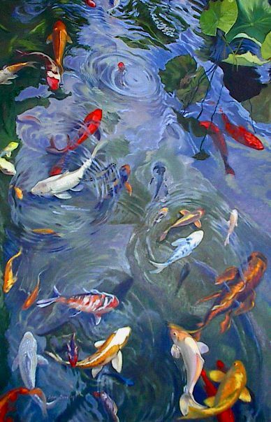 388x604 White And Orange Fish! Amawilsonphotography  Koi - Koi Pond Painting