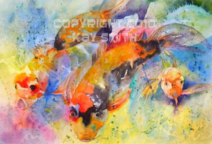 700x477 Kaysmithbrushworks The Deep - Koi Watercolor Painting