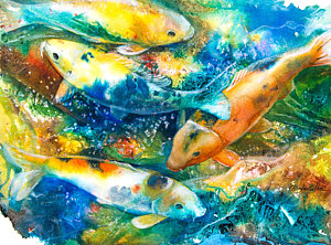 300x222 Koi Watercolor Paintings Fine Art America - Koi Watercolor Painting