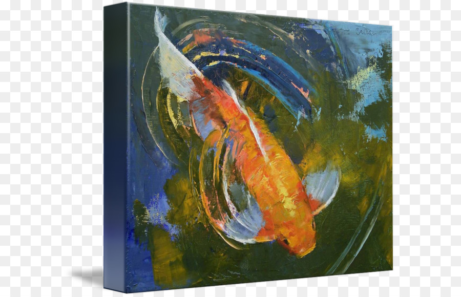 900x580 Koi Watercolor Painting Oil Painting - Koi Watercolor Painting