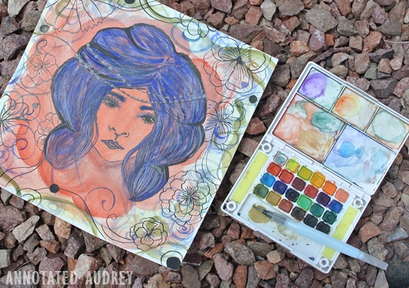 576x406 Review! Koi Water Color Field Sketch Travel Kit Annotated Audrey Art - Koi Watercolor Painting