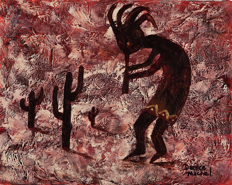 900x717 Kokopelli Painting By Darice Machel Mcguire - Kokopelli Painting