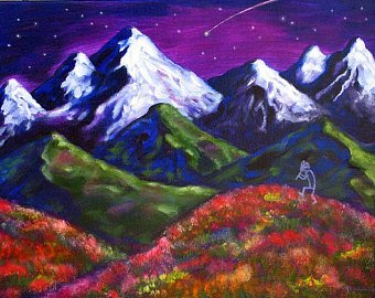 340x270 Kokopelli Painting Etsy - Kokopelli Painting