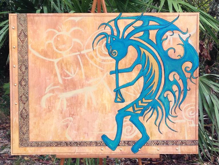 770x578 Saatchi Art Chaco Canyon Kokopelli Painting By Robert Gray - Kokopelli Painting