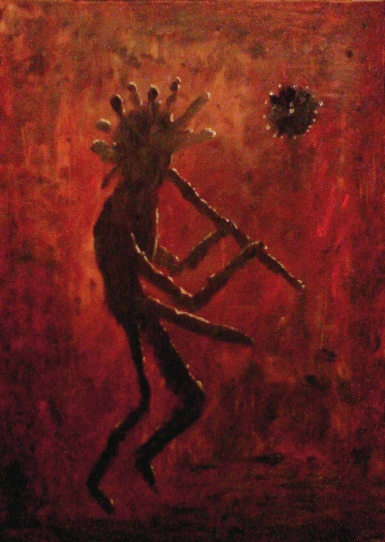 770x1085 Saatchi Art Kokopelli Painting By Yuzuf Lisboa - Kokopelli Painting