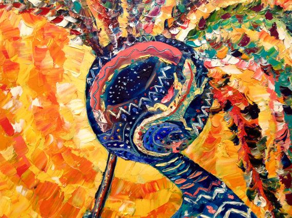 570x426 Kokopelli Large Painting Native American Painting Indian Oil - Kokopelli Painting