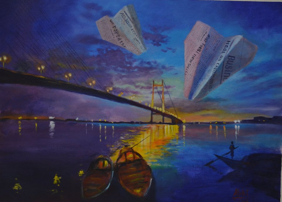 960x690 Buy Insignificance 2 Handmade Painting By Abhishek Bhattacharyya - Kolkata Painting