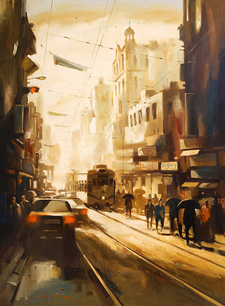 750x1020 Cityscape Paintings - Kolkata Painting