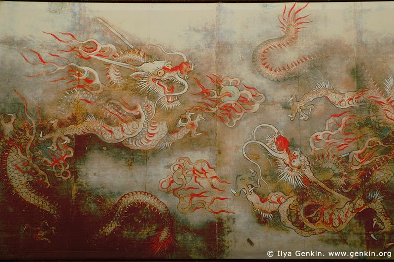 800x532 Painting Of Dragon On The Wall Of Sajeongjeon Hall - Korean Dragon Painting