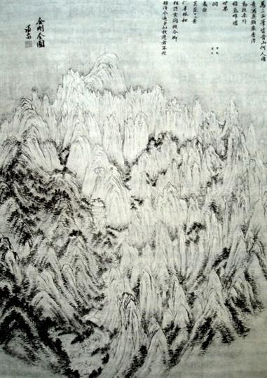 381x540 Jeong Seon - Korean Mountain Painting