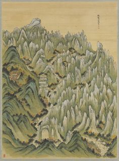 236x319 Old Korean Paintings - Korean Mountain Painting