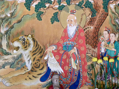 500x375 Sanshin The Mountain Spirit - Korean Mountain Painting