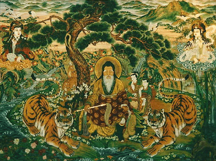 720x538 The Korean Mountain Spirit Turning East - Korean Mountain Painting