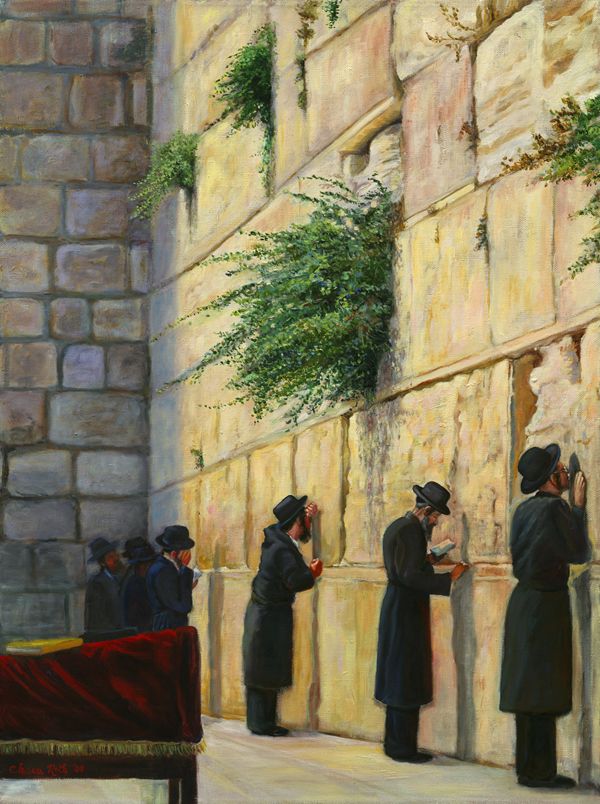 600x804 Praying - Kotel Painting