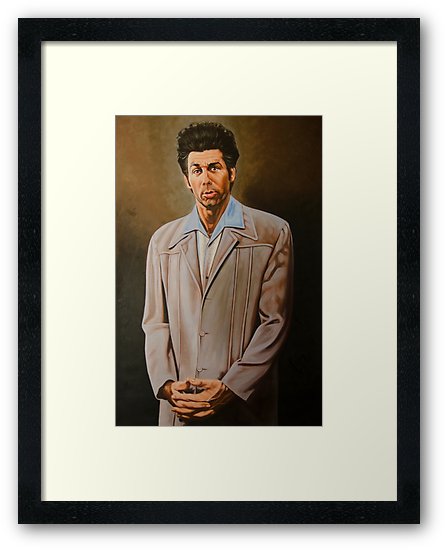 446x550 Kramer Seinfeld Painting Framed Prints By Artkeepsake Redbubble - Kramer Painting Framed