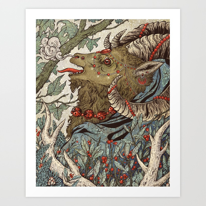 700x700 Krampus Art Print By Angelarizza Society6 - Krampus Painting