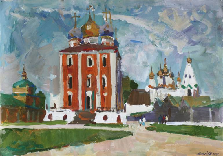 770x539 Saatchi Art Ryazan Kremlin Painting By Juliya Zhukova - Kremlin Painting