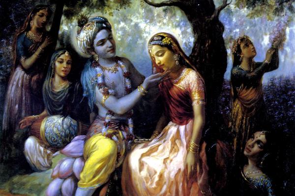 600x400 Indian Art - Krishna And Radha Painting