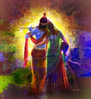300x326 Paintings - Krishna And Radha Painting