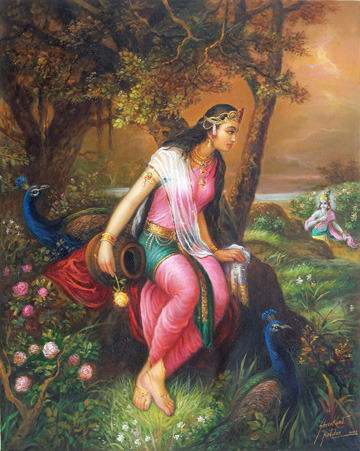 360x451 Radha And Krishna Painting - Krishna And Radha Painting