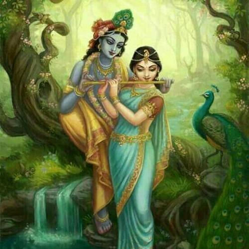 500x500 Radha Krishna Painting - Krishna And Radha Painting