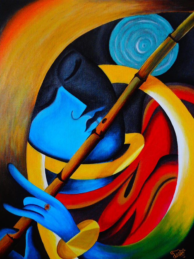 675x900 Mordern Art Of Lord Krishna Painting By Deepa - Krishna Painting