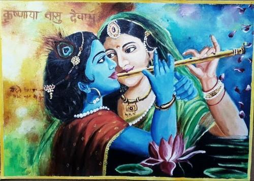 500x356 Radha Krishna Paintings - Krishna Painting