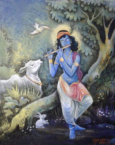 396x500 Shri Krishna Painting, Creation - Krishna Painting