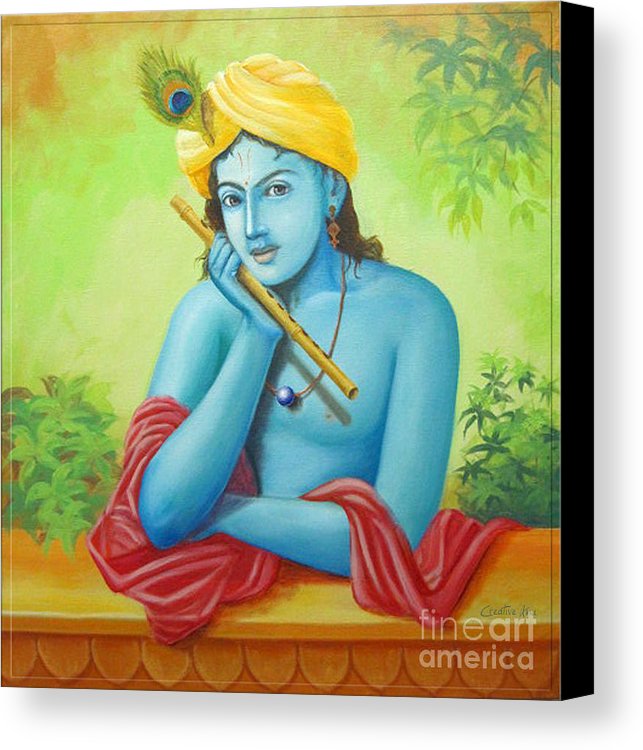 643x750 Krishna Painting Canvas Print Canvas Art By Ravdiner Kumar - Krishna Painting On Canvas