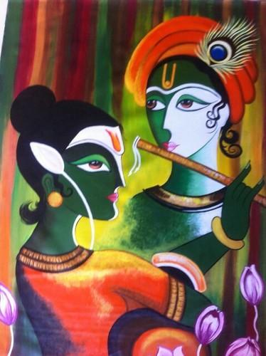 Krishna Painting On Canvas at PaintingValley.com | Explore collection ...