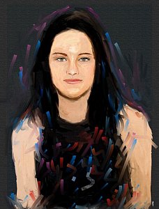 228x300 Kristen Stewart Painting By Bogdan Floridana Oana - Kristen Stewart Painting