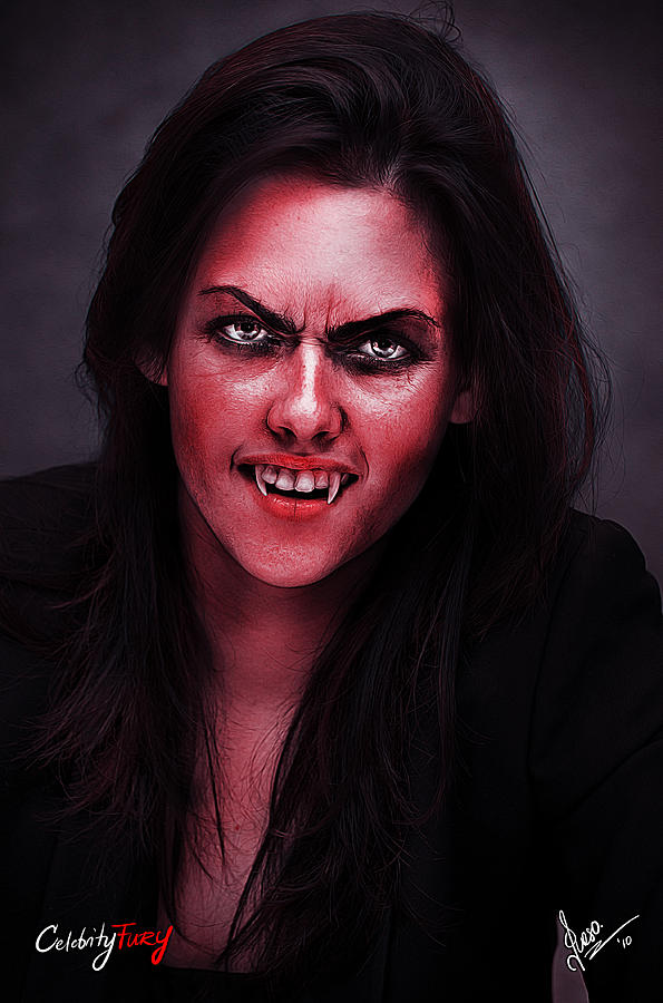 595x900 Kristen Stewart Painting By Gene Spino - Kristen Stewart Painting