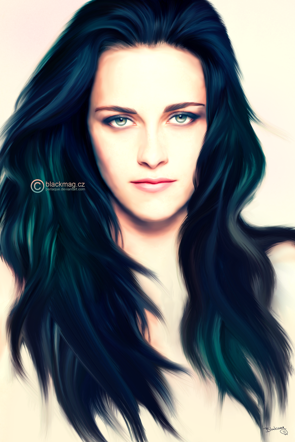 600x900 Kristen Stewart Painting By Perlaque - Kristen Stewart Painting