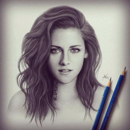 500x500 Kristen Stewart Draw Tumblr - Kristen Stewart Painting