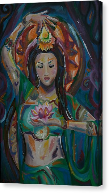 353x622 Kuan Yin Painting By Megan Wood - Kuan Yin Painting