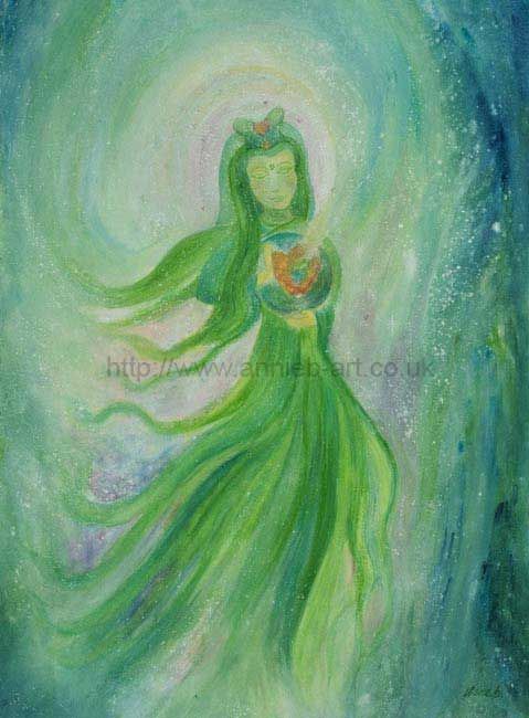 479x650 Fine Art Giclee Prints Of The Painting Of The Buddhist Goddess - Kuan Yin Painting