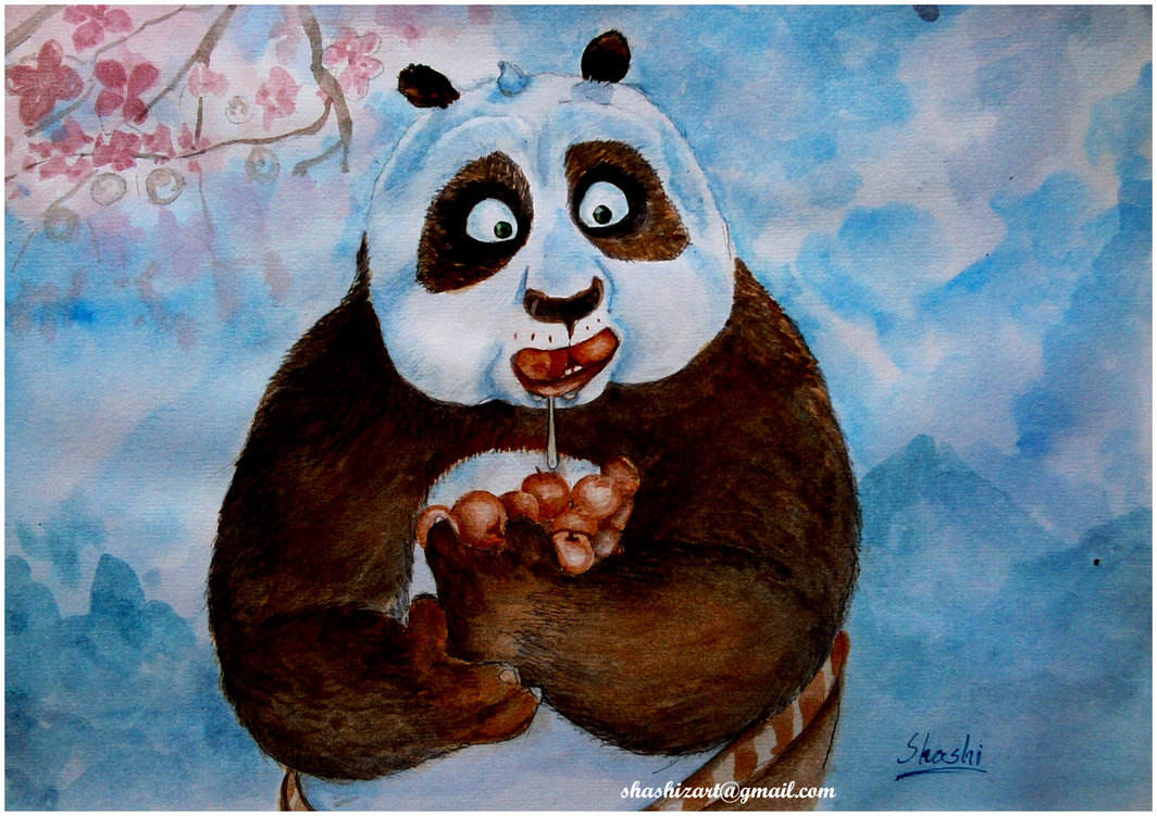 1064x751 Kung Fu Panda By Shashikanta - Kung Fu Panda Painting