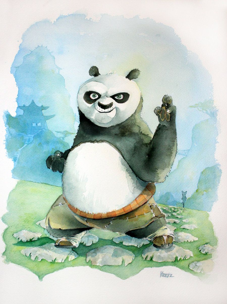 900x1204 Po, The Dragon Warrior By On @ - Kung Fu Panda Painting